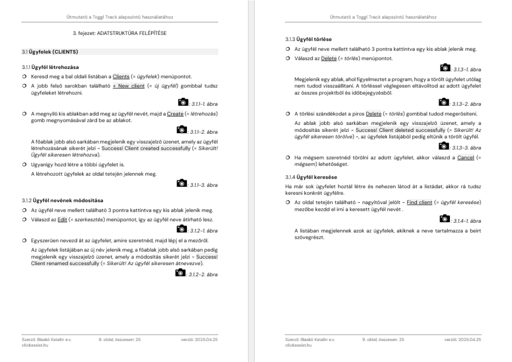 Toggl Track - időmérő program - használati útmutató